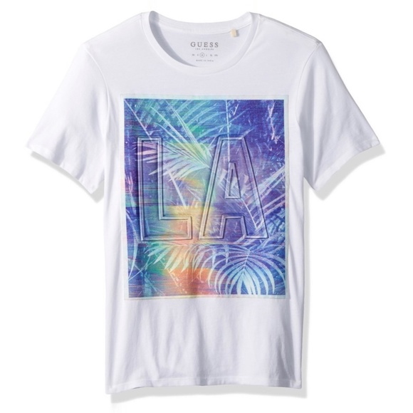 Guess | NWT LA CA PALMS Crew Neck Tee - Picture 1 of 11